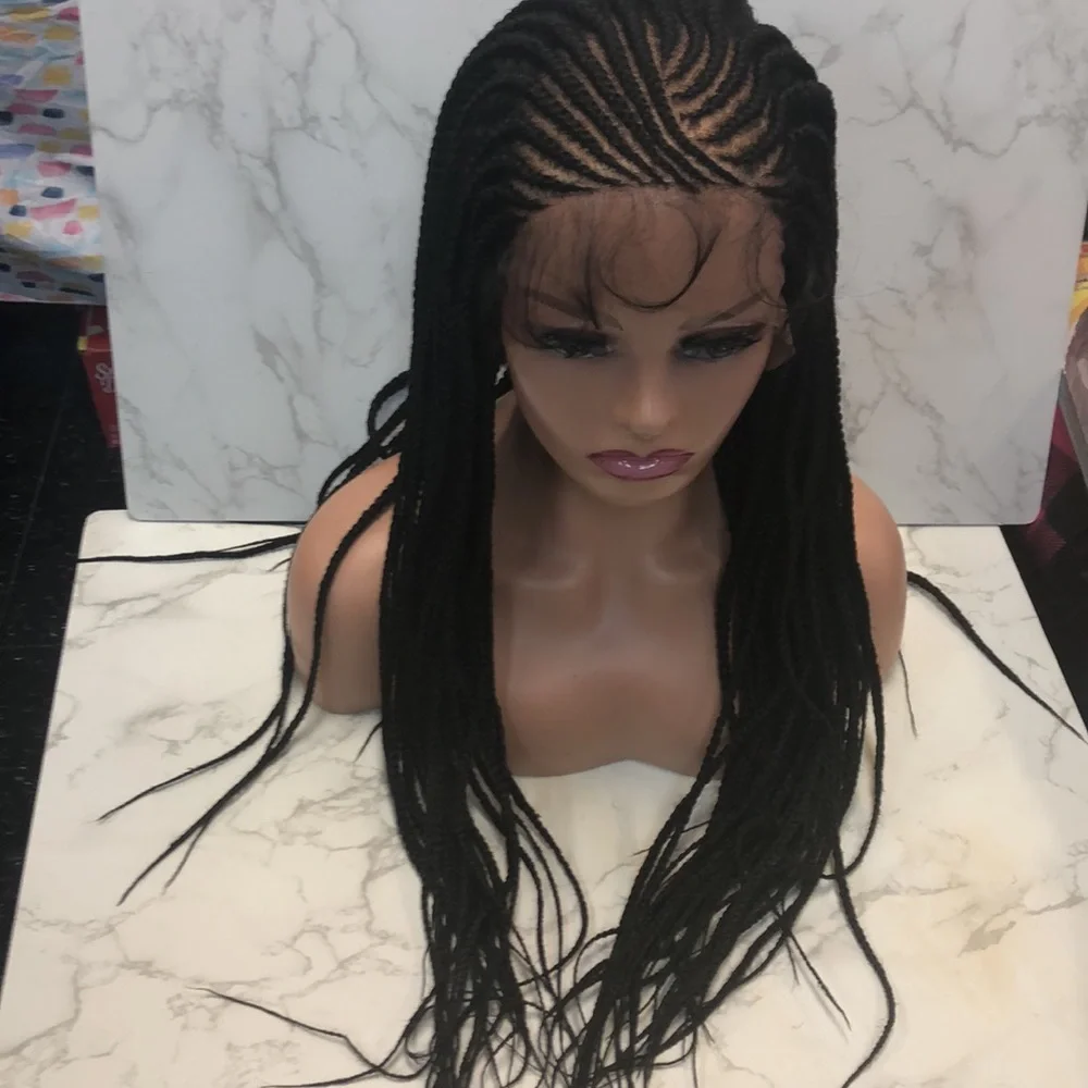 Brand new stylish HD LACE FRONTAL BRAIDED WIG WITH BABY HAIR - Picture 2 of 5